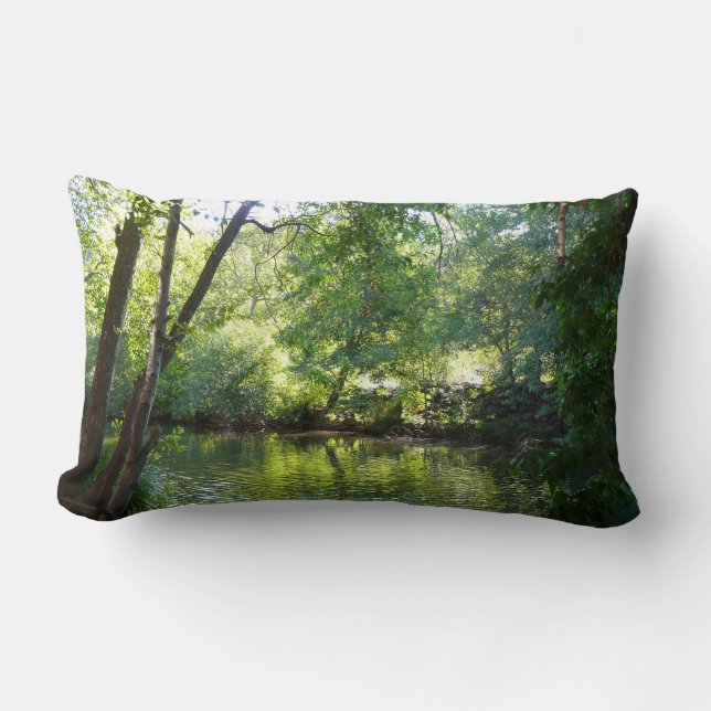 Oak Creek I in Sedona Arizona Nature Photography Lumbar Cushion (Front)