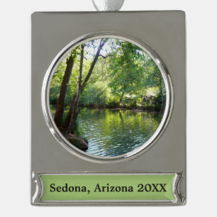 Oak Creek I in Sedona Arizona Nature Photography Silver Plated Banner Ornament