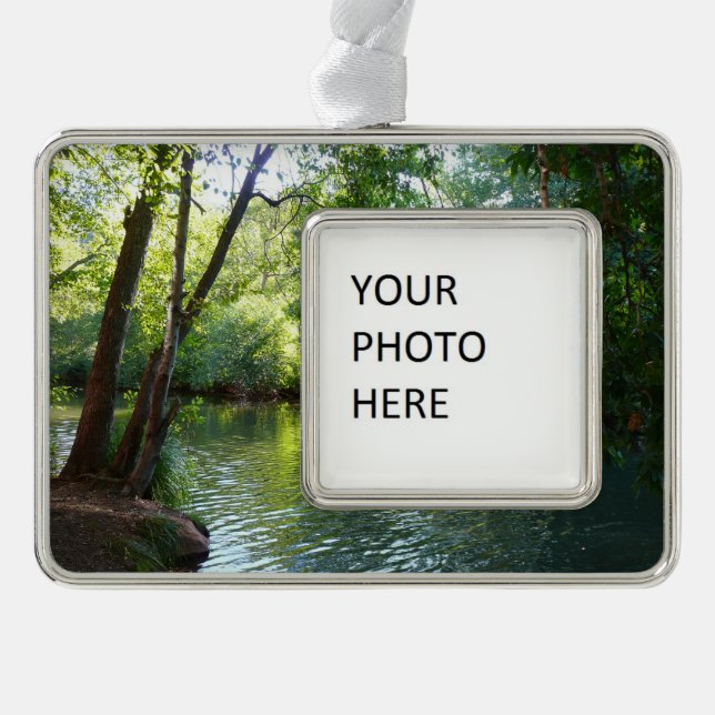 Oak Creek I in Sedona Arizona Nature Photography Silver Plated Framed Ornament (Front)