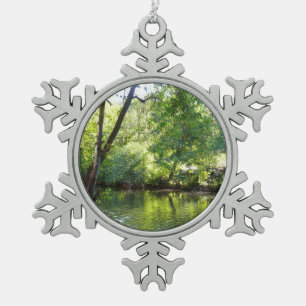 Oak Creek I in Sedona Arizona Nature Photography Snowflake Pewter Christmas Ornament