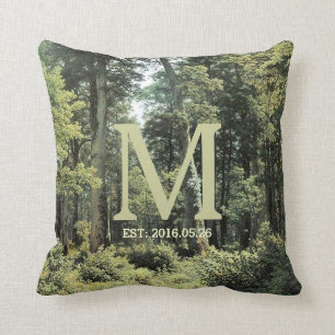 Oak Forest Family Established Throw Pillow
