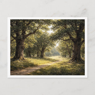 Oak forest. Postcard