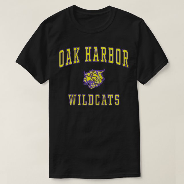 Oak Harbour High School Wildcats  T-Shirt (Design Front)