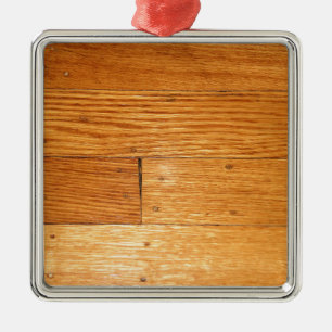 Oak Hardwood Floor Metal Tree Decoration