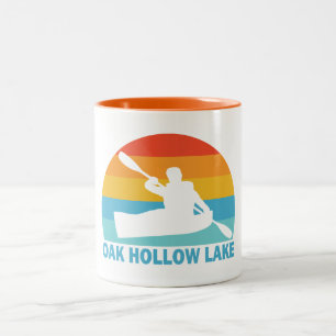 Oak Hollow Lake North Carolina Kayak Two-Tone Coffee Mug