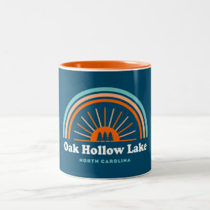 Oak Hollow Lake North Carolina Rainbow Two-Tone Coffee Mug