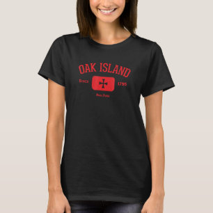 Oak Island Knights Templar Cross Design Red T-Shirt