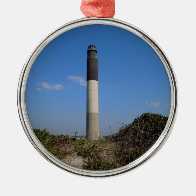 Oak Island Lighthouse, North Carolina Metal Ornament (Front)
