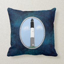 Oak Island Lighthouse Throw Pillow
