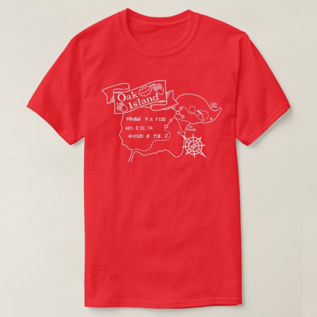 Oak Island Map T-Shirt (Design Front)