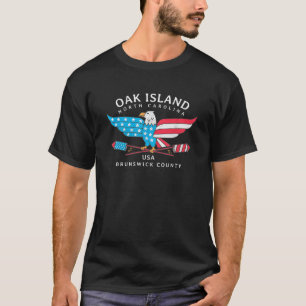 Oak Island NC Summer Patriotic Pride on the Fourth T-Shirt