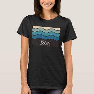 Oak Island NC Summertime Lazy Wavy Waves T-Shirt