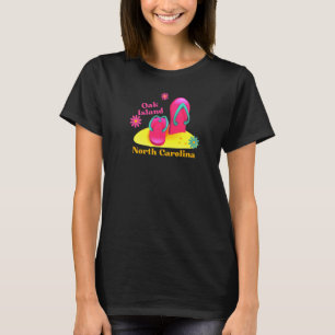 Oak Island Nc Summertime Vacationing Sandals T-Shirt