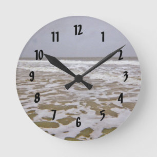Oak Island Shores Along North Carolina Round Clock