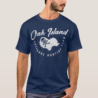 Oak Island Treasure Hunting Club Map Skull and T-Shirt