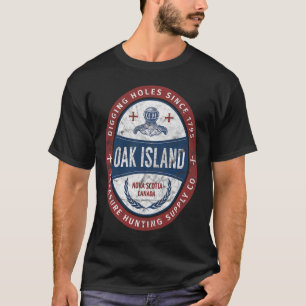 Oak Island Treasure Hunting Retro Templar Knight T T-Shirt