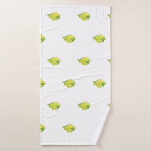 Oak leaf bathroom towels