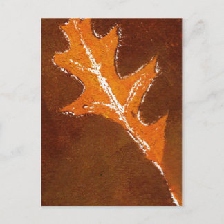 "Oak Leaf Orange and Brown" Country Roads Postcard