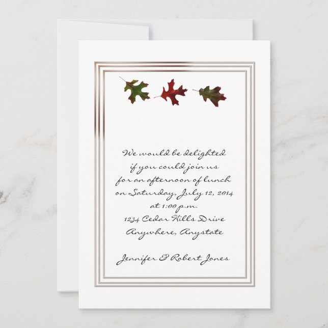 Oak Leaf Parade Party Invitation (Front)