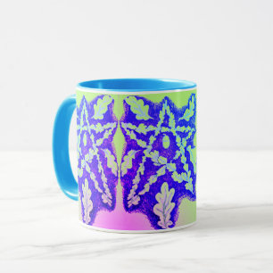 Oak Leaf Pentagram Bright Colorful Mug