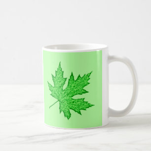 Oak leaf - shades of green coffee mug
