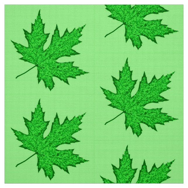 Oak leaf - shades of green fabric (Swatch)