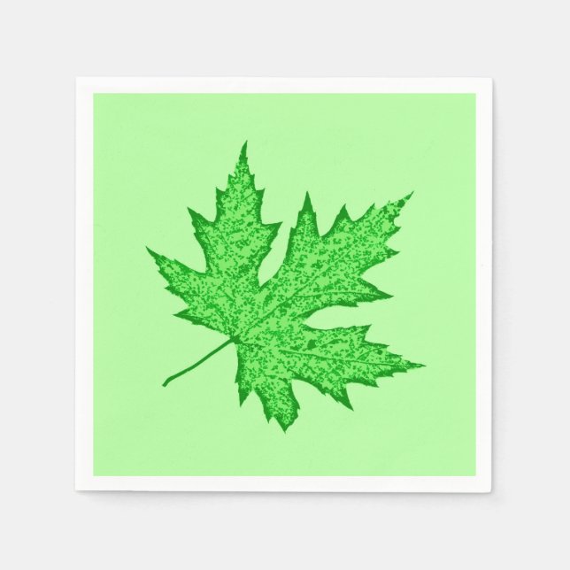Oak leaf - shades of green napkin (Front)