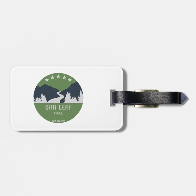 Oak Leaf Trail Luggage Tag (Back Horizontal)