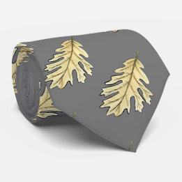 Oak Leaf Watercolor Tie