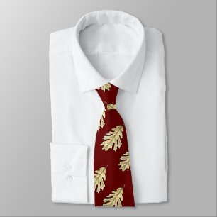 Oak Leaf Watercolor Tie