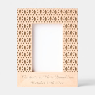Oak leaves and Acorns Fall Autumn Wedding Custom Etched Frames