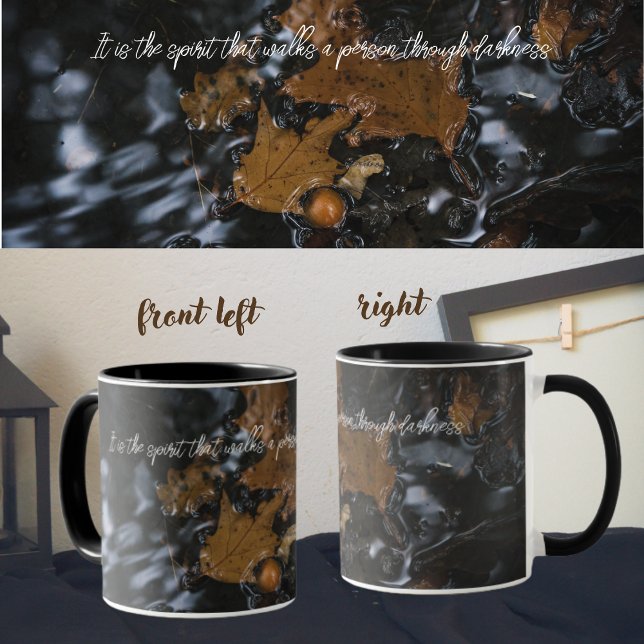  Oak leaves and acorns in dark waters Mug (Creator Uploaded)