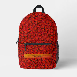 Oak Leaves Nature Art Pattern Personalised Printed Backpack