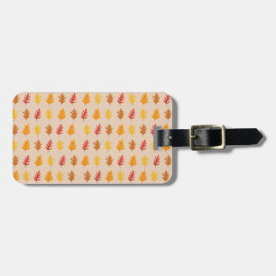 Oak Leaves Pattern Luggage Tag