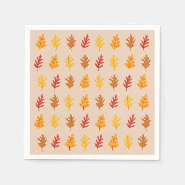 Oak Leaves Pattern Napkin (Front)