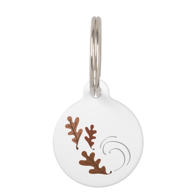 Oak Leaves Pet Tag (Front)