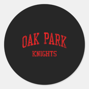 Oak park high school hs oak park mi vintage sports classic round sticker