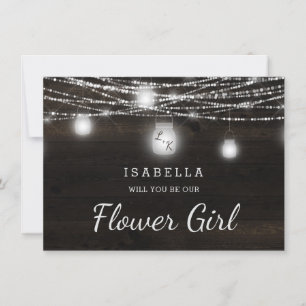 Oak Ridge Rustic Be our Flower Girl Proposal Card
