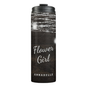 Oak Ridge Rustic Dark Brown Barn Wood Flower Girl Thermal Tumbler