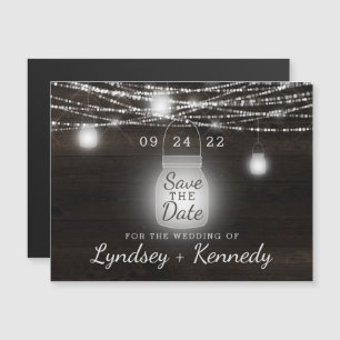 Oak Ridge Rustic Mason Jar Wedding Save the Date