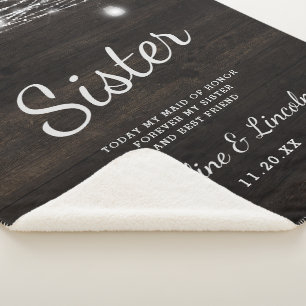 Oak Ridge Rustic to the Sister Heartfelt Quote Sherpa Blanket