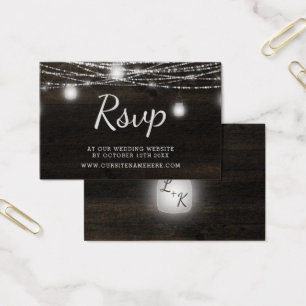 Oak Ridge Rustic Wedding Website RSVP Insert Cards