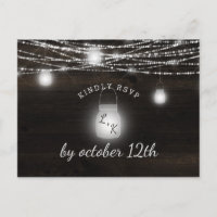 Oak Ridge Rustic Wood Wedding Meal Choice RSVP