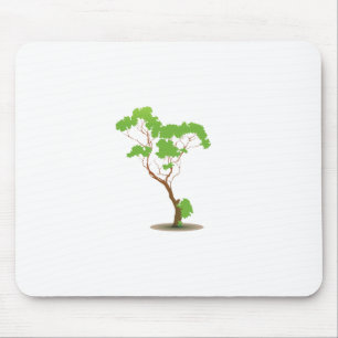 Oak tree abstract single graphic mouse pad