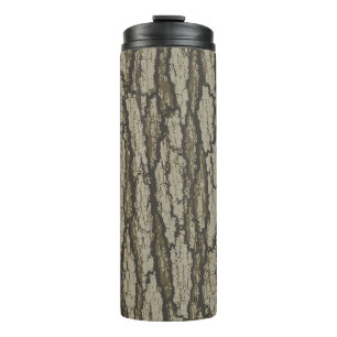 Oak Tree Bark Camo Pattern Graphic Thermal Tumbler
