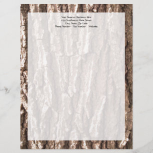 Oak Tree Bark Graphic Personalised Letterhead
