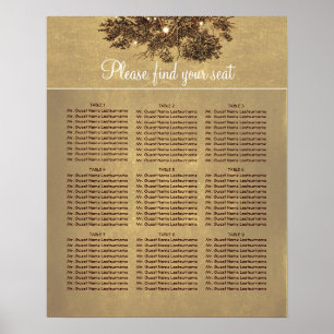 Oak Tree Branches Wedding Seating Chart
