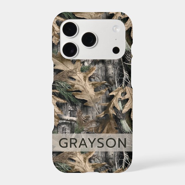 Oak Tree Camouflage Personalised Case-Mate iPhone (Back)