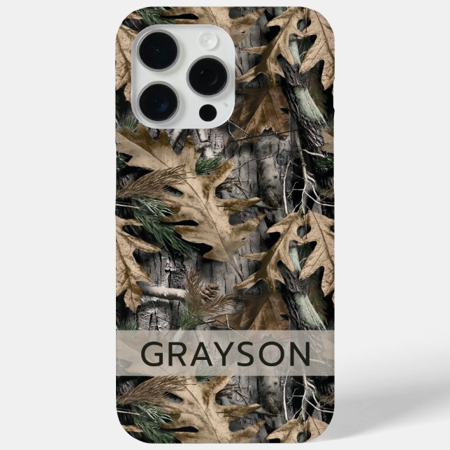 Oak Tree Camouflage Personalized Case-Mate iPhone Case (Back)