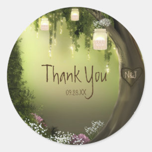 Oak Tree Enchanted Forest Garden Favour Stickers